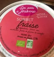 Mängden socker i Sorbet bio fraise