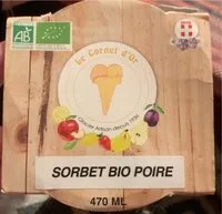 Mängden socker i Sorbet bio poire