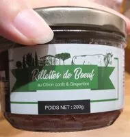 Mängden socker i Rillettes de bœuf