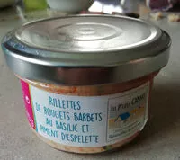 Mängden socker i Rillettes de rougets barbets au basilic et piment d'Espelette