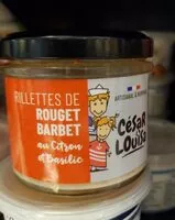 Mängden socker i Rillettes de rouget barbet au citron et basilic
