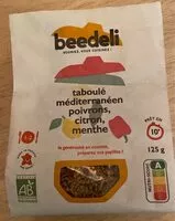 Mängden socker i Taboulé méditerranéen, poivrons, citron, menthe