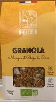 Mängden socker i Granola Mangue et Chips de Coco 350g BIO