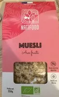 Mängden socker i Muesli aux fruits 350g BIO