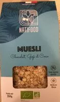 Mängden socker i Muesli Chocolat, Goji & Coco 350g BIO