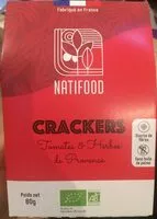 Mängden socker i Crackers Tomates & Herbes de Provence 80g BIO