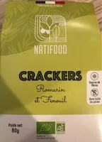 Mängden socker i Crackers Romarin et Fenouil BIO