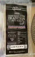 Mängden socker i Demi-baguette tradition aux noix