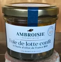 Mängden socker i Foie de lotte confit à l'huile d'olive de France BIO