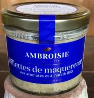 Mängden socker i Rillettes de maquereaux aux aromates et à l'aneth Bio