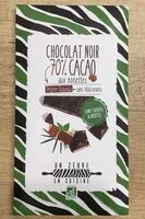 Mängden socker i Chocolat noir 70% cacao aux noisettes