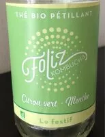 Mängden socker i Foliz Kombucha citron vert Menthe