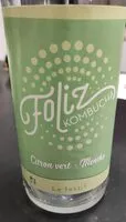 Mängden socker i Foliz Kombucha citron Vert menthe