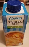 Mängden socker i Casino crème légère fluide 12%