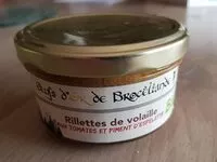 Mängden socker i Rillettes de volaille aux tomates et piment d'espelette