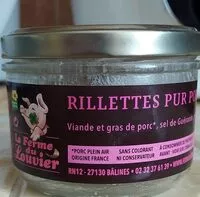 Mängden socker i Rillettes pur porc