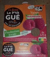 Mängden socker i Yaourt sur lit de framboise
