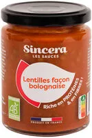 Mängden socker i Lentilles façon Bolognaise