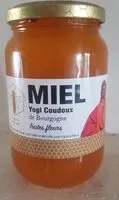 Mängden socker i Miel de Bourgogne toutes Fleurs Yogi Coudoux
