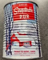 Mängden socker i Sirop d’érable pur