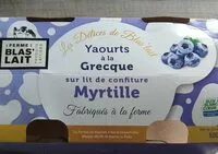 Mängden socker i Yaourt à la grecque sur lit de confiture de myrtille
