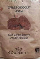 Mängden socker i sablés chocolat sésame