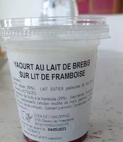 Mängden socker i Yaourt au lait de brebis sur lit de framboise