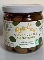 Mängden socker i Olives vertes au naturel