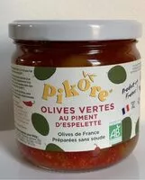 Mängden socker i Olives vertes au piment d’Espelette