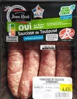 Mängden socker i Saucisse de Toulouse