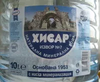 Mängden socker i Хисар натурална минерална вода