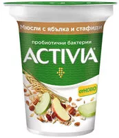 Mängden socker i Aktivia  мюсли с ябълка и стафиди