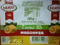 Mängden socker i Майонеза - свежа