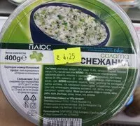Mängden socker i Плюс салата Снежанка 400 гр.