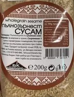Mängden socker i Пълнозърнест сусам