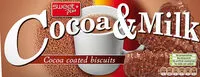 Mängden socker i Cocoa and milk biscuits