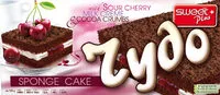 Mängden socker i RYDO SPONGE CAKE SOUR CHERRY AND MILK CREME