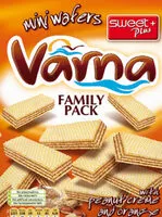 Mängden socker i VARNA FAMILY PACK WITH PEANUT CREME AND ORANGE