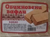 Mängden socker i Обикновени вафли с какао