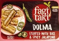 Mängden socker i Stuffed vine leaves with rice with jalapeno peppers.