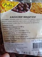 Mängden socker i какаови мидички