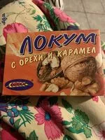 Mängden socker i Локум с орехи и карамел