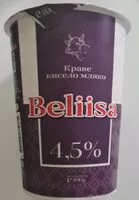 Mängden socker i Краве кисело мляко