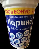 Mängden socker i Нарине ацидофилно мляко