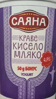 Mängden socker i Кисело мляко 4.5%
