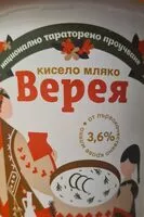 Mängden socker i Кисело краве мляко 3.6%