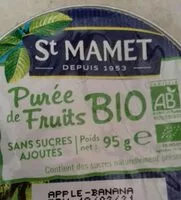Mängden socker i Purée de fruits bio St Mamet
