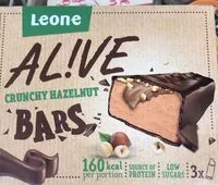 Mängden socker i Alive bars