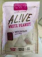 Mängden socker i Alive white peanut drops