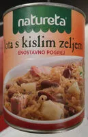 Mängden socker i jota s kislim zeljem